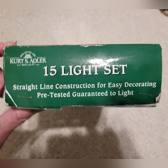 Kurt Adler 15 Light Set Holiday Christmas 3 Candle Cluster Clip On String Lights - Picture 5 of 11